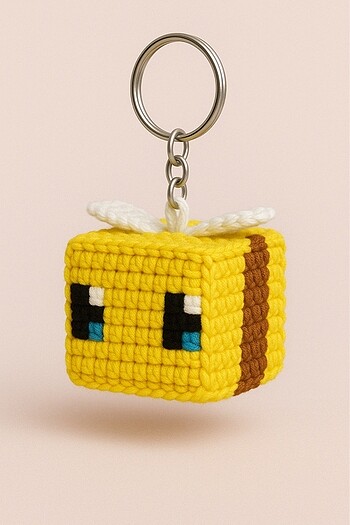 Minecraft Arı Anahtarlık