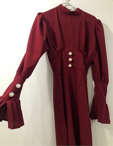 s Beden Bordo elbise