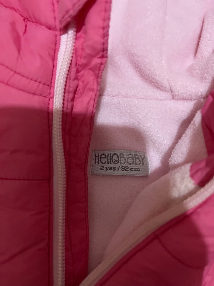 Kız Çocuk Pembe Kapüşonlu Kürklü Mont - Görsel 2