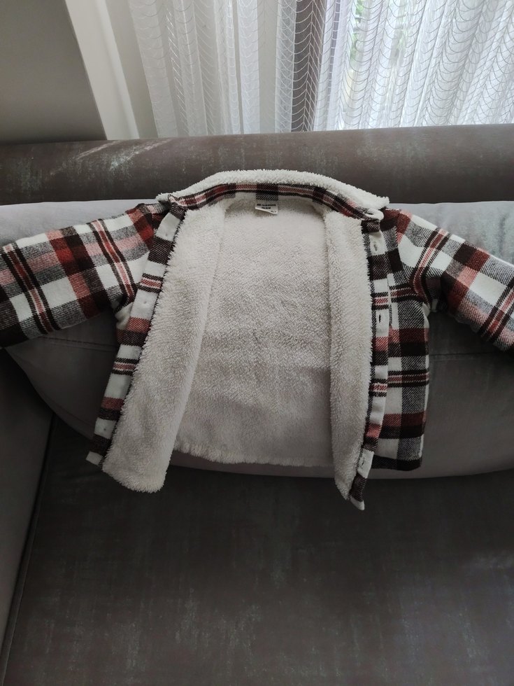 Düğmeli Ekose Desenli Erkek Çocuk Gömlek Ceket - Görsel 2