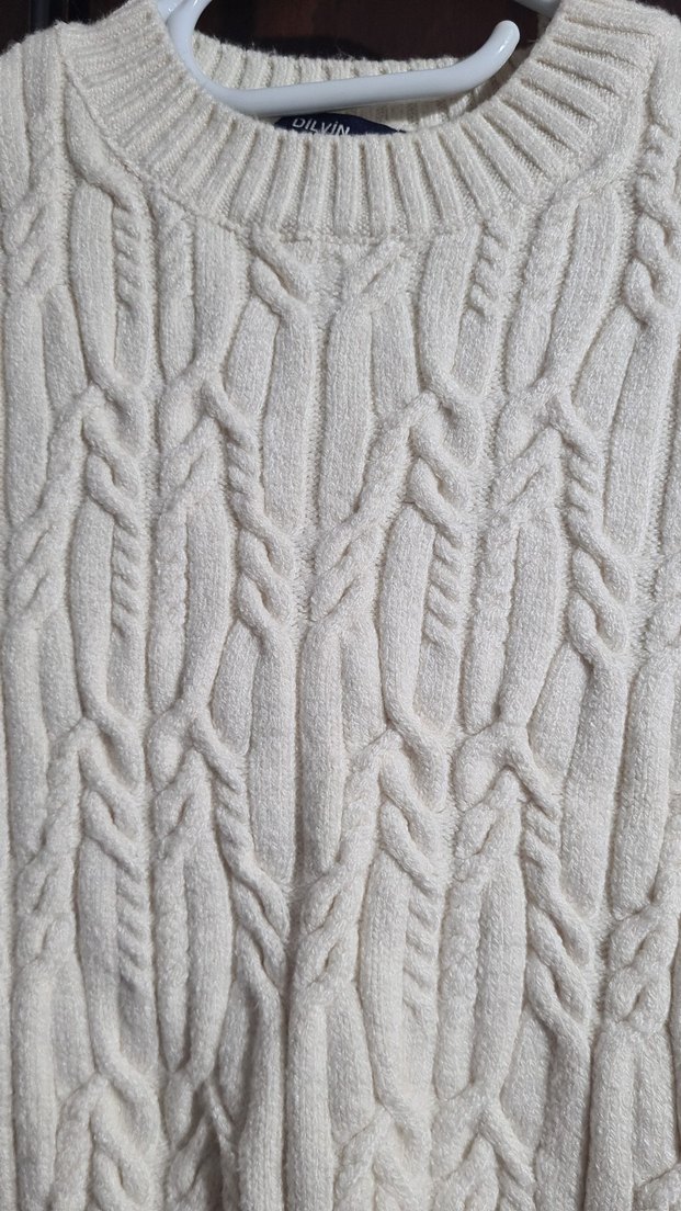 Kısa Kollu Bej Örgü Kadın Kazak - Görsel 2