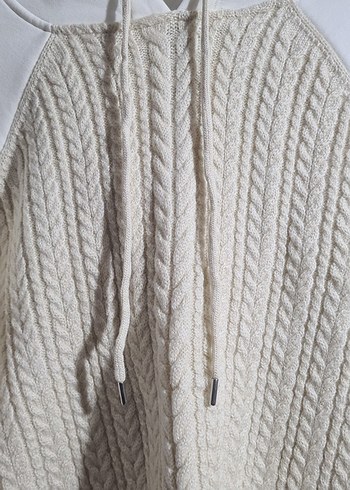 Kadın Bej Örgü Triko Sweatshirt - Görsel 2