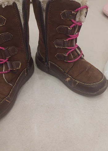 Kız Çocuk Kahverengi Kürklü Süet Bot 28 numara - Görsel 3
