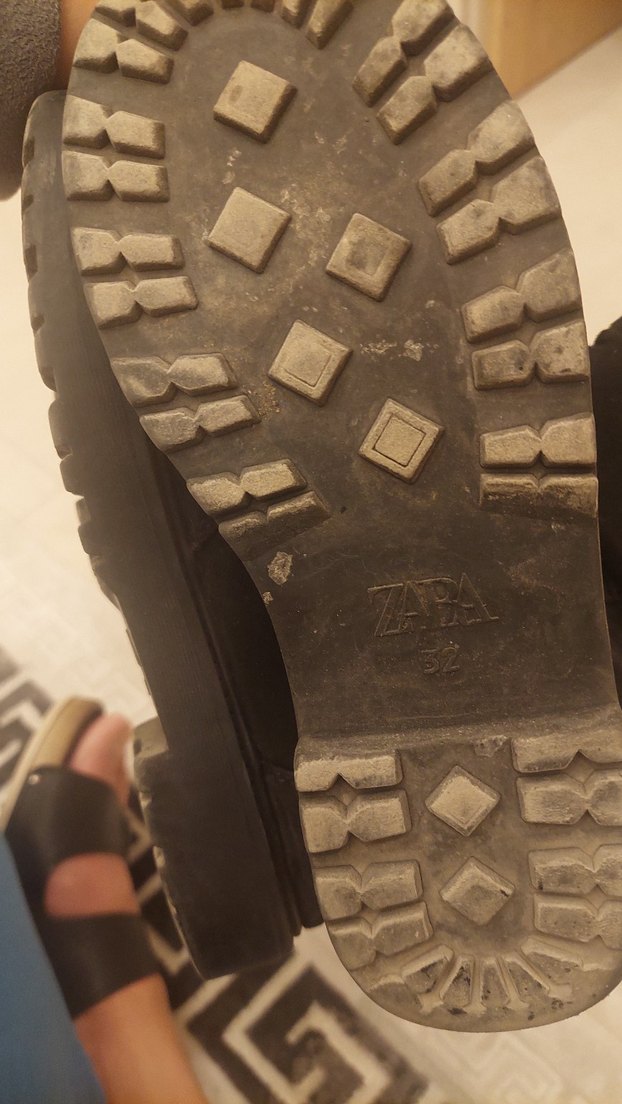 Siyah Süet Kürklü  Dolgu Topuk kiz cocuk Bot 32 numara - Görsel 5