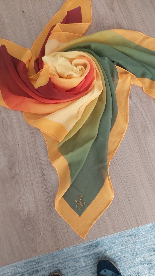 Parlak Çok Renkli Bohem Kadın kaşmir ipek - Görsel 2