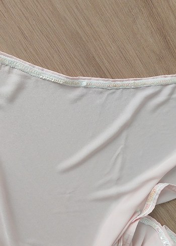 Pembe Bohem Drapeli Kadın Şal krep kumaş - Görsel 2