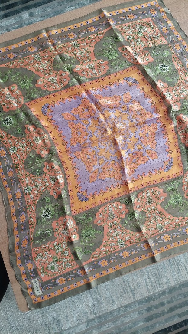 Bohem Çok Renkli Gri vakko eşarp - Görsel 3