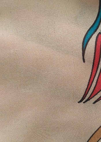 Bohem Çok Renkli hakiki İpek eşarp - Görsel 6