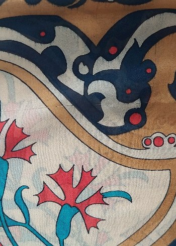 Bohem Çok Renkli hakiki İpek eşarp - Görsel 3