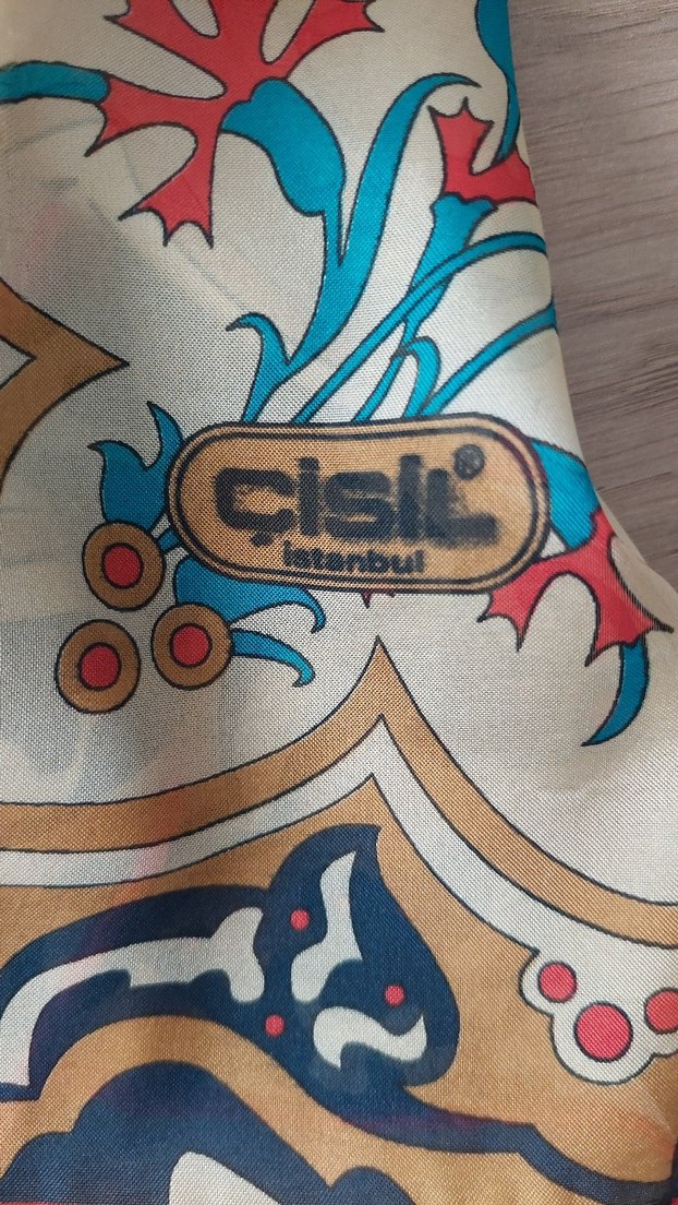 Bohem Çok Renkli hakiki İpek eşarp - Görsel 4