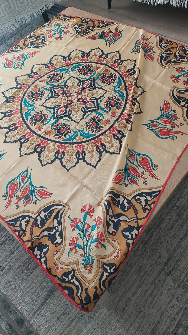 Bohem Çok Renkli hakiki İpek eşarp - Görsel 5