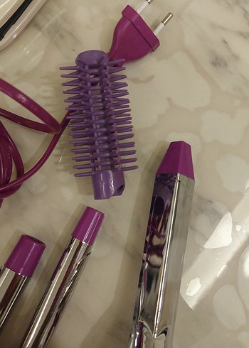 Mor Renkli Çok Fonksiyonlu 5 parça Saç Şekillendirici - Görsel 6