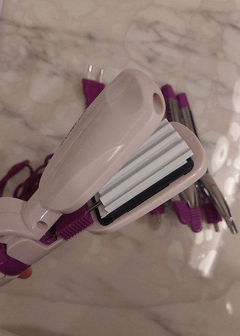 Mor Renkli Çok Fonksiyonlu 5 parça Saç Şekillendirici - Görsel 8