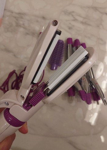 Mor Renkli Çok Fonksiyonlu 5 parça Saç Şekillendirici - Görsel 3
