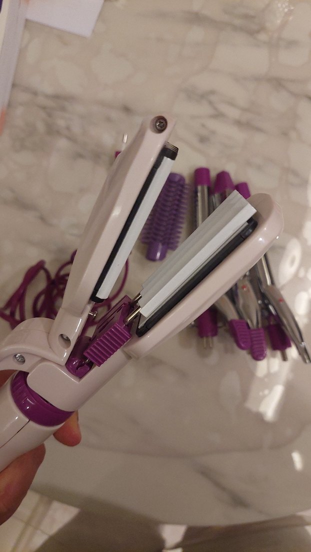 Mor Renkli Çok Fonksiyonlu 5 parça Saç Şekillendirici - Görsel 3
