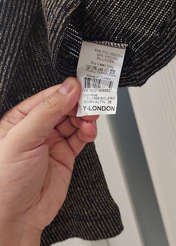 38 Beden Gri simli triko Bolero
