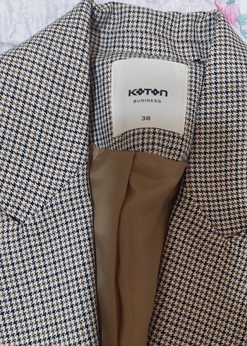Zara Düğmeli Uzun Kollu Kahverengi Kadın Blazer