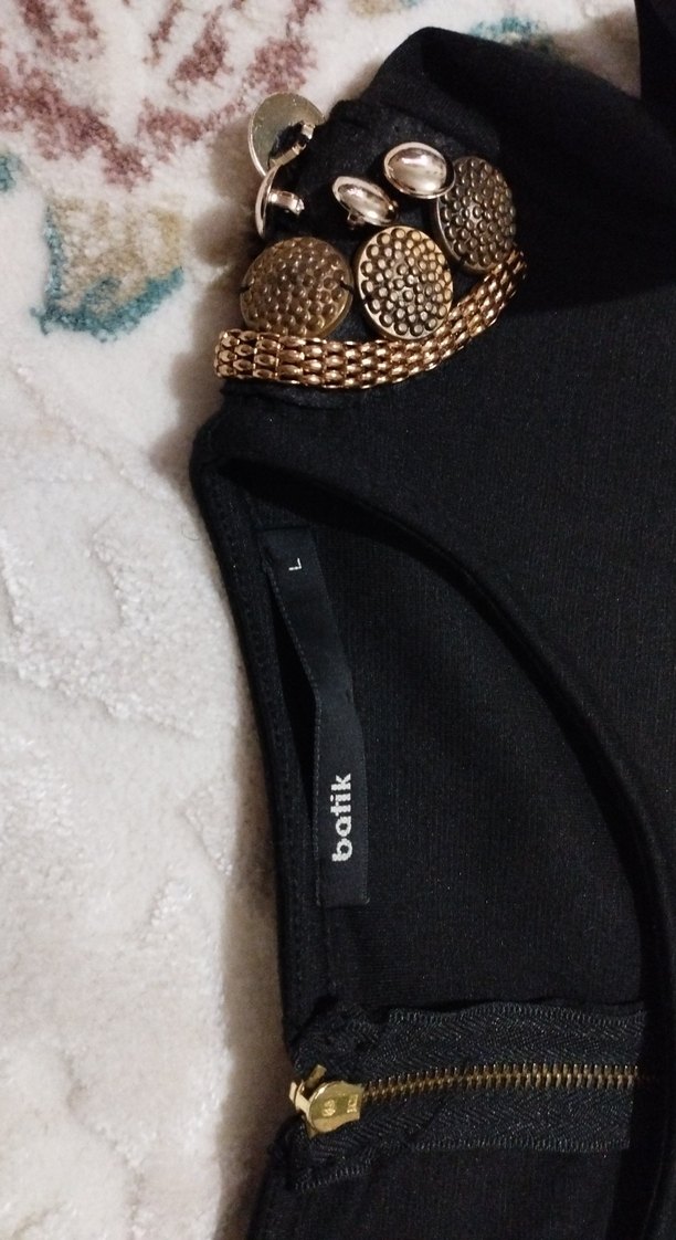 Kemerli Siyah Midi Kadın Günlük Elbise - Görsel 3