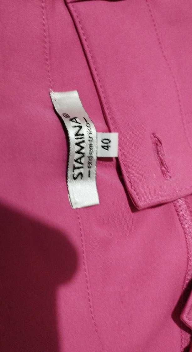 Pembe Kadın Normal Boy Kumaş Pantolon - Görsel 3