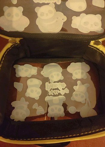 Beden Renk Sarı Panda Desenli Çocuk Okul Çantası