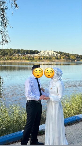 38 Beden beyaz Renk Nikah elbisesi