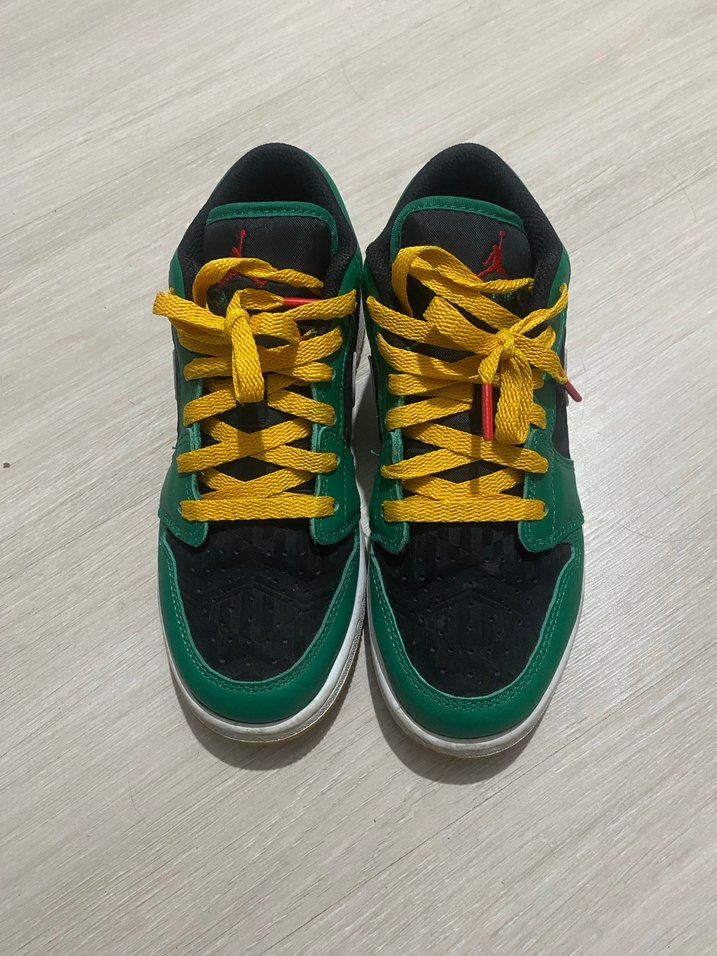 Kadın Yeşil Spor Ayakkabı Sarı Bağcıklı - Görsel 2