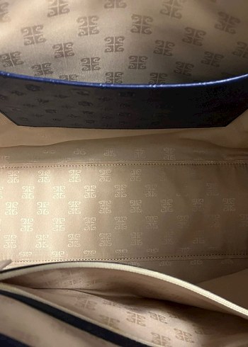 Pierre Cardin Mavi Deri Kadın Çanta - Görsel 3