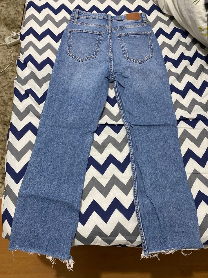 Kadın Mavi Midi Boy Regular Fit Denim Jean - Görsel 2