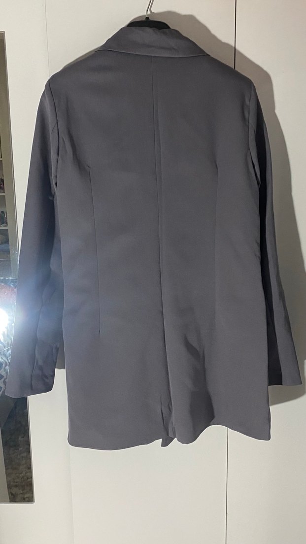 Gri Kadın Midi Blazer Ceket - Görsel 2