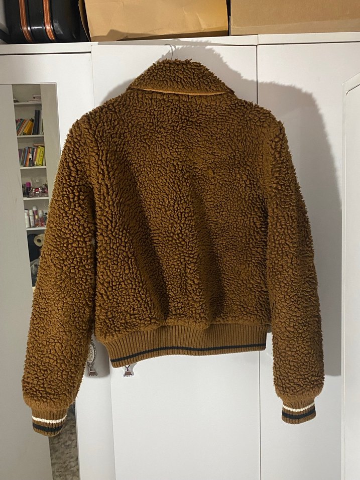 Kahverengi Kürklü Kadın Ceket - Görsel 2