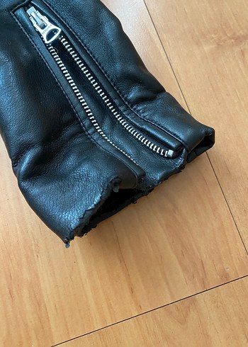 m Beden Bershka Tokalı Siyah Kadın Deri Biker Ceket