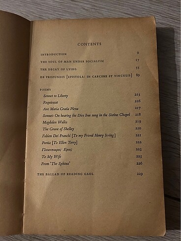 Beden Renk Oscar Wilde- koleksiyonluk ilk baskı 1954 şiir ve yazıları ingi