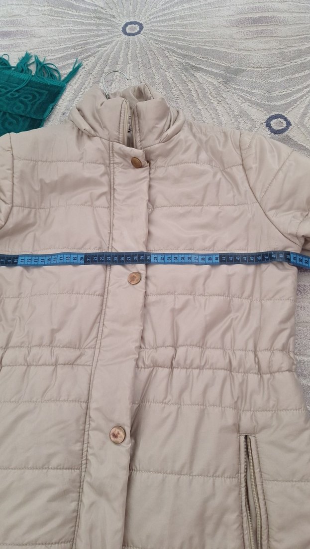 Uzun Düğmeli Kadın Kışlık Ceket - Görsel 4