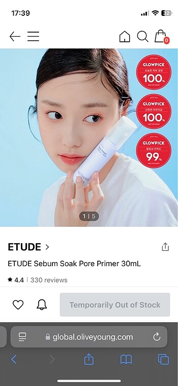 Beden Etude house pore primer sebum soak makyaj bazı