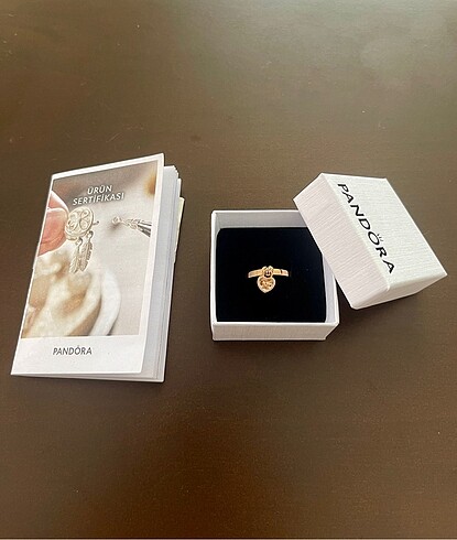 Pandora heart-shaped pedlock ring-yüzük