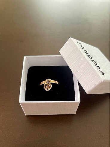 Pandora Pandora heart-shaped pedlock ring-yüzük