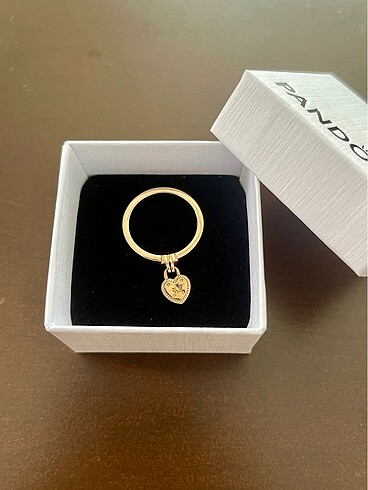  Beden Pandora heart-shaped pedlock ring-yüzük