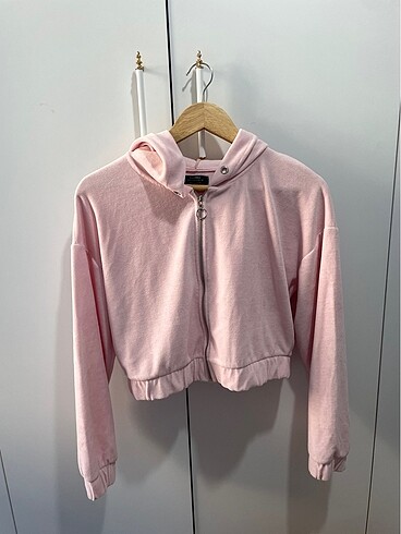Bershka bebek pembesi kapüşonlu