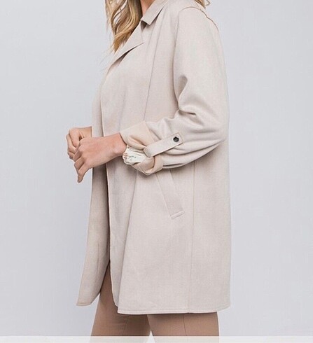 Pull bear bej trençkot