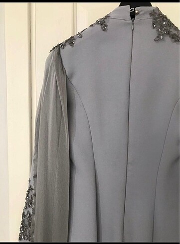 İşlemeli Tesettür Abiye - Görsel 5
