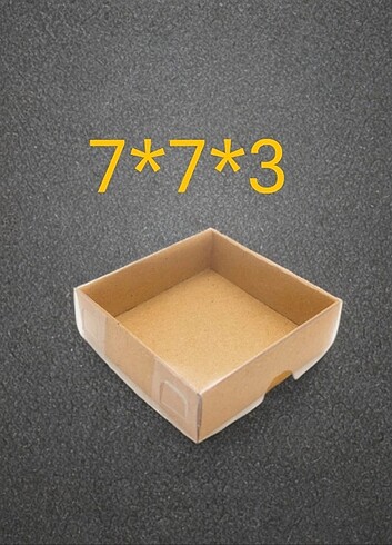 ASETAT KAPAKLI KRAFT KUTU 7*7*3