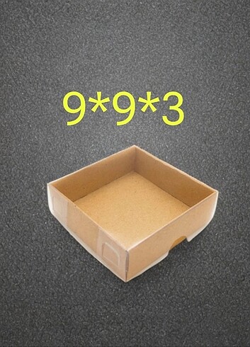 ASETAT KAPAKLI KRAFT KUTU 9*9*3