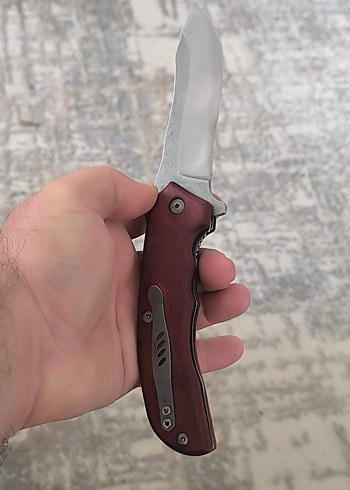 gül ağacı kabze yarı otomatik çakı - Görsel 3