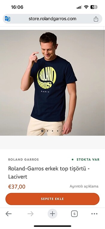 Roland Garros tshirt