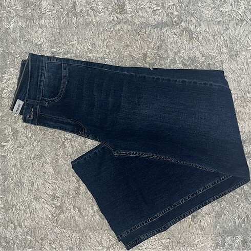 Zara lacivert flare jean