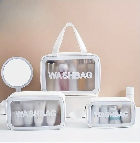 3lü Washbag çanta seti