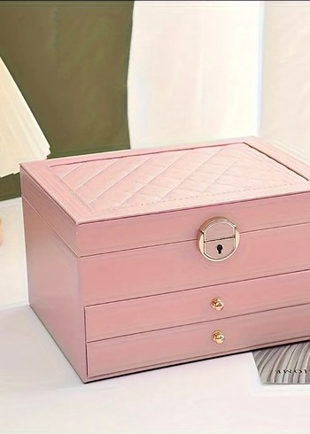 Diğer Pembe Pastel Makyaj ve Takı Organizeri