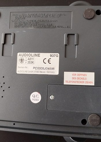 Audioline Gri Masaüstü Telefon - Görsel 3