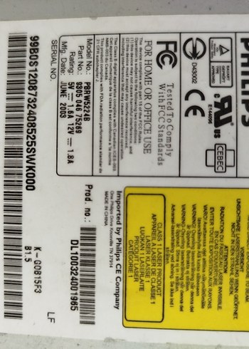 Beyaz Dahili DVD Sürücü (Çalışıyor mu bilmiyorum) - Görsel 2