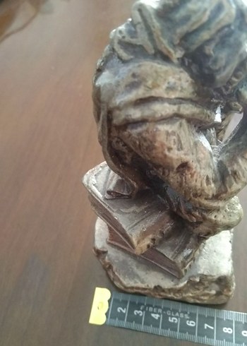 Darwin Temalı Düşünen Maymun Heykeli  Dekoratif Reprodüksiyon - Görsel 5